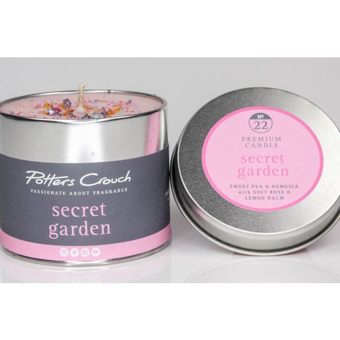 Potters Crouch - Candle Tin - Secret Garden-1